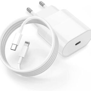 25W USB-C Power Adapter with a USB-C to Lightning Cable