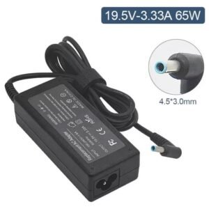 HP 65W Laptop Charger – 4.5mm × 3.0mm Blue Pin (19.5V 3.33A) Compatible Replacement