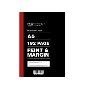 A5 Exercise Book, 192 pages Feint & Margin