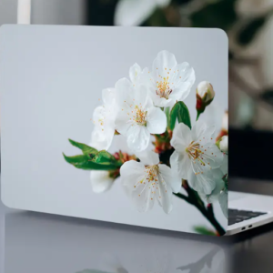 Laptop Sticker - White Floral