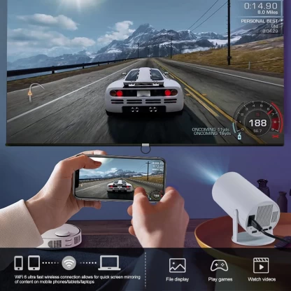 HY300PRO - 4K Smart Mini Portable Android Projector - Image 2